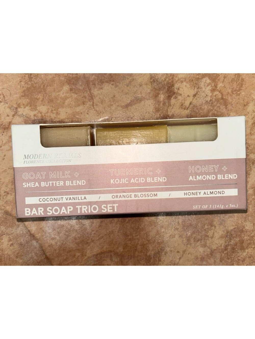 Modern Rituals Florence Collection Bar Soap Trio Set of 3 – New